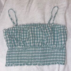 american eagle gingham cami blouse